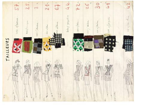 1971 yves saint laurent collection|yves st laurent sketches.